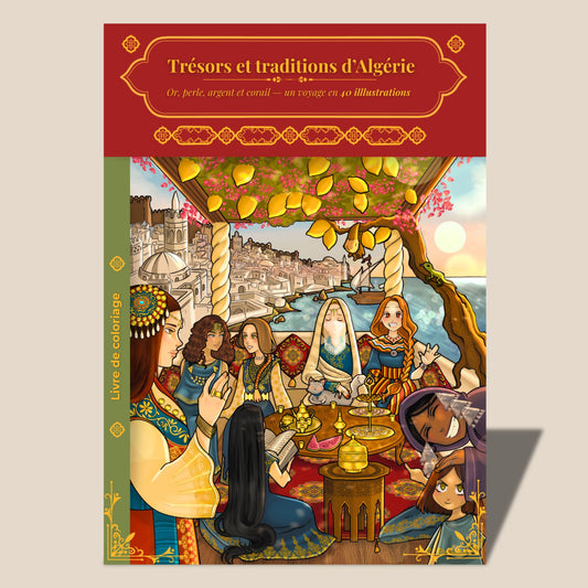 𖤓 Trésors et traditions d’Algérie - Livre de coloriage